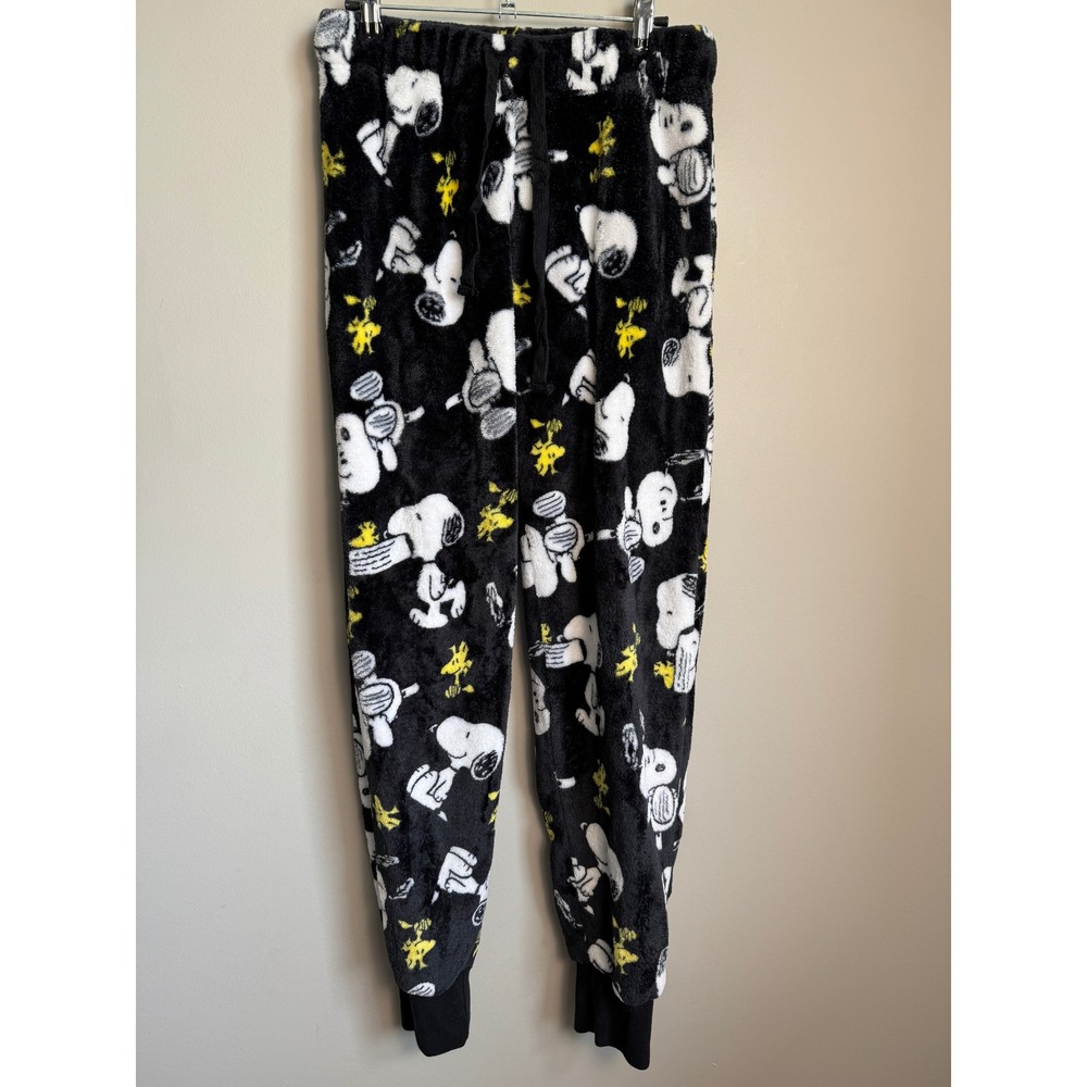 Peanuts Womens Snoopy Fleece Jogger Pajama Pants S Cozy Sleepwear Loungewear